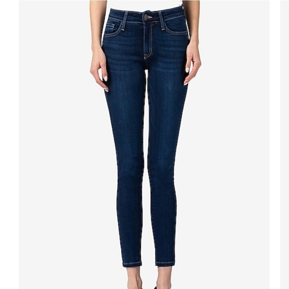 Flying Monkey Denim - Flying Monkey Mid Rise Dark Wash Stretchy Skinny Jeans